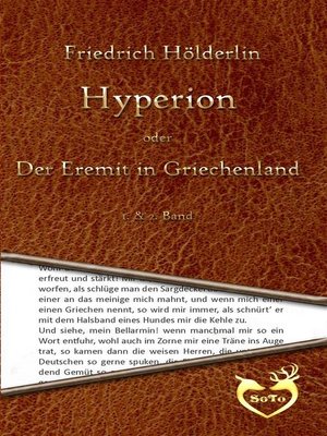 cover image of Hyperion oder Der Eremit in Griechenland